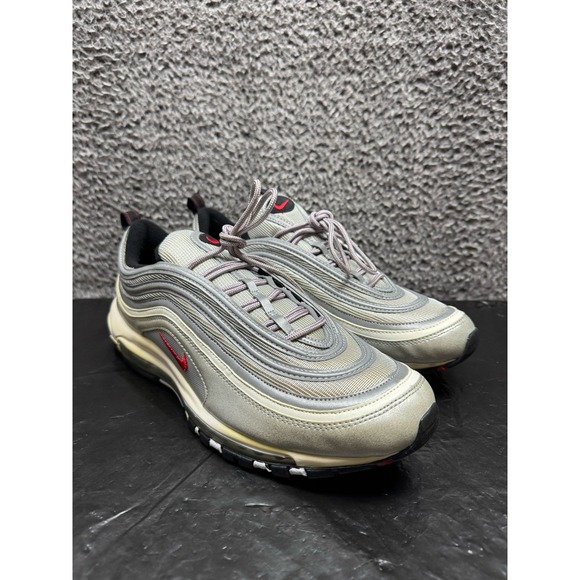 Nike Air Max 97 Low Cut Sneakers Silver Bullet 884421‎ 001 Mens Size 13 US